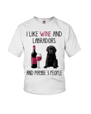 Three People - BLACK Labrador Pup Youth T-Shirt tile