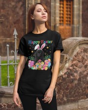 Happy Easter - BLACK Toy Poodle Classic T-Shirt apparel-classic-tshirt-lifestyle-06