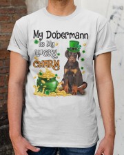 Lucky Charm - Dobermann Classic T-Shirt apparel-classic-tshirt-lifestyle-30