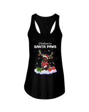 Santa Reindeer - Labrodoodle Ladies Flowy Tank tile