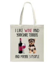Three People - Yorkshire Terrier Tote Bag tile