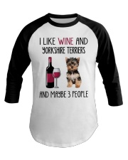 Three People - Yorkshire Terrier Baseball Tee tile