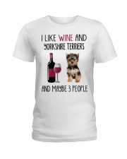 Three People - Yorkshire Terrier Ladies T-Shirt tile