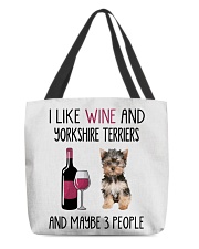 Three People - Yorkshire Terrier All-Over Tote tile