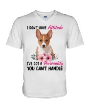 Personality - Basenji V-Neck T-Shirt tile