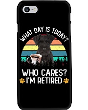 Retired - BLACK Miniature Schnauzer Phone Case tile