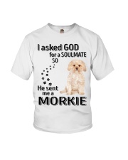 Canine Soulmate - GOLD Morkie Youth T-Shirt tile
