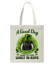 Four Leaf - BLACK Pug 1 Tote Bag tile