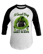 Four Leaf - BLACK Pug 1 Baseball Tee tile