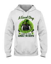 Four Leaf - BLACK Pug 1 Hooded Sweatshirt tile