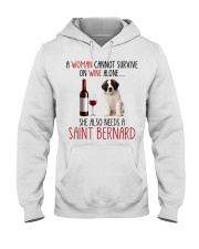 She Also Needs - Saint Bernard Hooded Sweatshirt tile