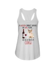 She Also Needs - Corgi Ladies Flowy Tank tile