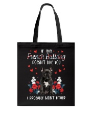 Either - BLACK French Bulldog Tote Bag tile