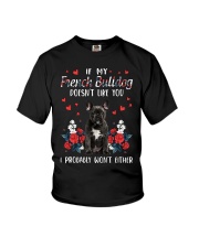 Either - BLACK French Bulldog Youth T-Shirt tile