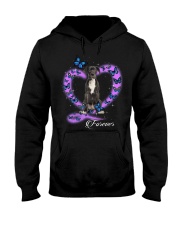 Butterflies - BLACK Great Dane Hooded Sweatshirt tile