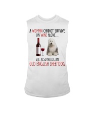 She Also Needs - Old English Sheepdog Sleeveless Tee tile