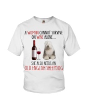 She Also Needs - Old English Sheepdog Youth T-Shirt tile