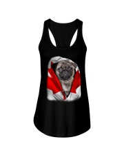 Canada Flag - Pug Ladies Flowy Tank tile