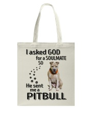 Canine Soulmate - Pitbull 1 Tote Bag tile