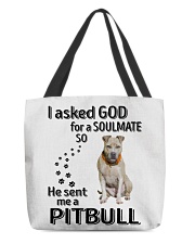 Canine Soulmate - Pitbull 1 All-Over Tote tile
