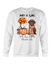Girl Love Fall And - CHOCOLATE labs Crewneck Sweatshirt tile
