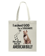 Canine Soulmate - American Bully Tote Bag tile