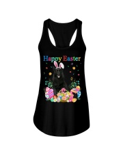 Happy Easter - BLACK Belgian Malinois Ladies Flowy Tank tile