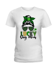 Lucky Dog Mom Ladies T-Shirt tile