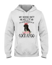 Messy - BLACK Cockapoo Hooded Sweatshirt tile