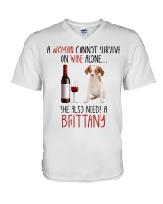 She Also Needs - Brittany V-Neck T-Shirt tile