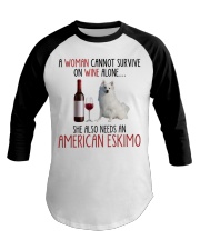 She Also Needs - American Eskimo Baseball Tee tile