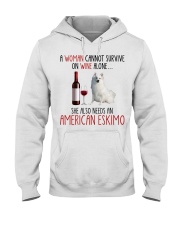 She Also Needs - American Eskimo Hooded Sweatshirt tile