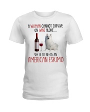 She Also Needs - American Eskimo Ladies T-Shirt tile