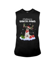 Santa Reindeer - Fox Terrier Sleeveless Tee tile
