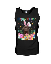 Happy Easter - CHOCOLATE Labrador Unisex Tank tile