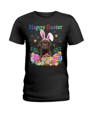 Happy Easter - CHOCOLATE Labrador Ladies T-Shirt tile