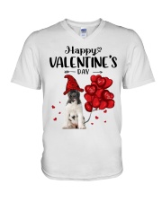 Gnome Hat - American Akita V-Neck T-Shirt tile
