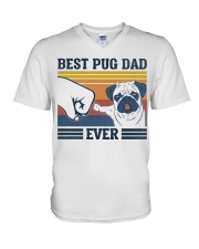 Best Pug Dad Ever V-Neck T-Shirt tile