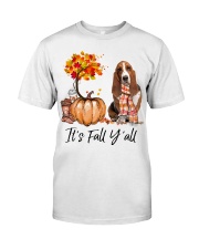 It is Fall - Basset Hound 1 Classic T-Shirt tile