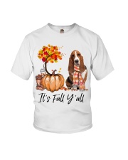 It is Fall - Basset Hound 1 Youth T-Shirt tile