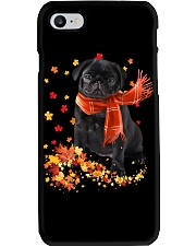 Autumn Leaves Scraf - Pug 1 Phone Case tile