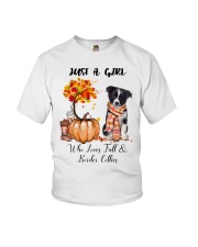 Fall And - Border Collie Youth T-Shirt tile