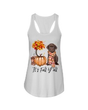 It is Fall - CHOCOLATE labs Ladies Flowy Tank tile