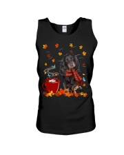 Hot Chocolate - Black Long-haired Dachshund Unisex Tank tile