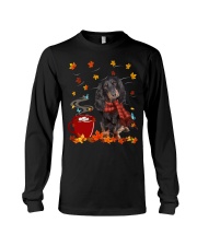 Hot Chocolate - Black Long-haired Dachshund Long Sleeve Tee tile
