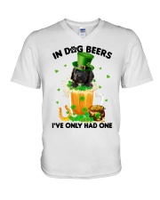 Dog Beers - BLACK Cockapoo V-Neck T-Shirt tile