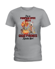 Pumpkin Girl - Great Pyrenees 2 Ladies T-Shirt tile