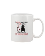 She Also Needs - Flat Coated Retriever Mug tile