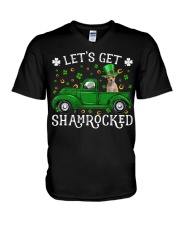 Shamrocked - TAN Chihuahua 2 V-Neck T-Shirt tile