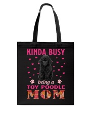 Kinda Busy - BLACK Toy Poodle Tote Bag tile